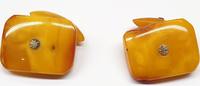 Mannschettenknöpfe Natur Bernstein Amber Butterscotch كهرمان 琥珀 kehribar -