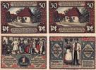 Eisbergen 2x 50 Pfennig 2x 1 Mark Vier Notgeldscheine aus Eisbergen -
