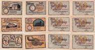 Glashütte 6 x 50 Pfennig 6 x Notgeldschein Notgeld Sachsen -