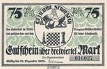 Stroebeck 75 Pfennig Gutschein über dreiviertel Mark -