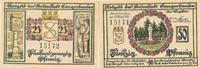 Sangerhausen Notgeldscheine 25+50 Pfennig Rosenstadt -