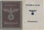 III. Reich Deutsches Reich Kennkarte und Arbeitsbuch einer Frau aus Kaplitz -