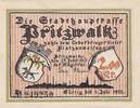 Pritzwalk 2 Mark Ein Notgeldschein aus Pritzwalk -