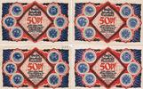 Bielefeld 4x 50 Pfennig Vier Notgeldscheine aus Bielefeld -