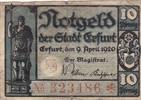 Erfurt 10 Pfennnig Ein Notgeldschein aus Erfurt -