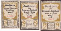 Soest 25 50 75 Pfennig Drei Notgeldscheine aus Soest -