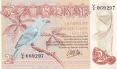 Surinam 2 1/2 Gulden Geldschein Banknote Suriname V/4 069297 -