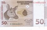 Demokratische Republik Kongo 50 Centimes Geldschein Banknote Congo -