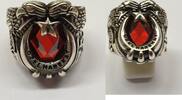 Türkei özel harekat polis Herrenring 925er Silber Ring Ring roter Stein Gr. 59 : 18,8 mm Türkiye -