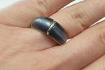 Silberring mit gräulichen Farbsteinen 925er Sterling Silber -