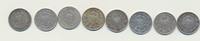 Kaiserreich 1/2 Mark Lot 8 Münzen von 1905 - 1918 -
