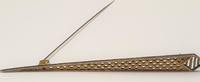 Lange Silberbrosche 925er Sterling Silber -