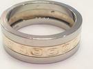 Silberring aus 925er Sterling Silber und Stahl moderner Silberschmuck -