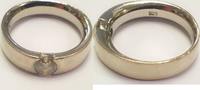 Silberring mit weißem Steinchen 925er Sterling Silber morderner Silberschmuck -