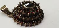 Granat   Antiker Granatanhänger Anhänger böhmischer Granatschmuck L mit Öse: 2,3 cm getragen, mit Gebrauchsspuren