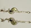 Ohrringe Ohrstecker 925er Silber Silberohrringe Ohrhänger Onyx L: 6,5 cm -