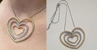 Kette mit Anhänger Ricarda M Haslkette Collier Herz Herzanhänger -