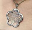 Edle Modeschmuck Collier Kette Halskette mit Anhänger L: ca. 70 cm -