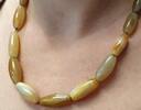 Collier Kette Halskette Halbedelstein Steinkette L 52 cm -