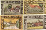 Goldap Notgeldscheine der Stadtkasse 25-50-75-100 Pfennig -