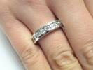 Memoryring mit klaren Glassteinen 925er Sterling Silber Ringgröße ca. 58 -