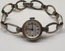 Silberuhr um 1970-80  Anker Armbanduhr Uhr Damenuhr Handaufzug mechanisch 17 Rubis L: ca. 17,5 cm getragen, mit Gebrauchsspuren