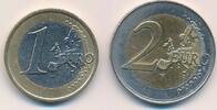 Slowakei 1 und 2 Euro 2 Münzen -