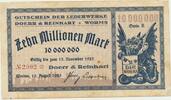 Worms 10 Millionen Mark Gutschein FA.Doerr & Reinhart,Lederwerke. Serie B -