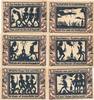 Glauchau 1/2 Mark 6 Notgeldscheine der Stadt -