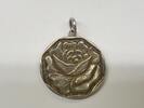 Münzen Anhänger Anhänger 925 Silber Silberschmuck Silberanhänger Half Crown L: ca. 4,5 cm -
