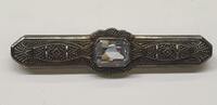 Antike Brosche Antike Silber Brosche 925er Silber Silberbrosche blauer Stein -