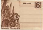 III.Reich Postkarte Nationaler Feiertag mit 6 Pf. Marke -