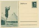 III.Reich Postkarte zum Reichsparteitag, HJ Zeltlager mit 6 Pf.Marke -