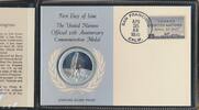 USA First Day of Issue, Münzbrief mit Erstagsstempel und Sonderbriefmarke -