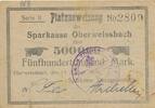 Deutschland Deutsches Reich 500000 Mark Notgeld Schwarzburg-Rudolstadt Oberweissbach Sparkasse -