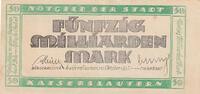 50 Milliarden Mark 1923 Deutschland Deutsches Reich Notgeldschein Notgeld Stadt Kaiserslautern leicht gebraucht