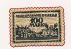 Bielefeld 100 Mark Seide,blaßgold m.Umschrift: NICHTS SCHRECKLICHERES... -