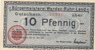 10 Pfennig 1917 Deutschland Deutsches Reich Notgeldschein Notgeld Stadt Wesel Nordrhein-Westfalen kassenfrisch unc