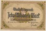 Deutschland Deutsches Reich 10 Millionen Mark Notgeldschein Notgeld Stadt Kreuznach Rheinland Pfalz -