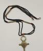 Collier Orientalische Halskette Kette mit Glasperlen L: ca. 46 -