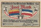 Deutschland Deutsches Reich 2 Mark Notgeldschein Notgeld Stadt Archsum Sylt Schleswig-Holstein -