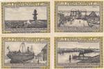 Deutschland Deutsches Reich 25 50 75 Pfennig und 1 Mark, Satz Notgeldschein Notgeld Brunsbüttelkoog Schleswig-Holstein 4 Scheine -