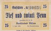 Deutschland Deutsches Reich Dänemark 25 Pfennig Notgeldschein Notgeld Büsum Wattenläufer Schleswig-Holstein -