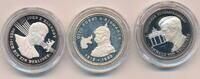 Deutschland 3x Medaille Silbermedaille 999er Silber 3 Stück Feinsilber Medaillen Bismarck, Kennedy, Weizsäcker je 10 g -