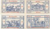 Deutschland Deutsches Reich 25 50 75 Pfennig 1 Mark Notgeldschein Notgeld Gemeinde Gross Nordende Schleswig-Holstein 4 Scheine Satz -
