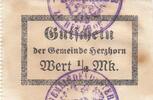 Deutschland Deutsches Reich 1/2 Mark Notgeldschein Notgeld Herzhorn Schleswig-Holstein -