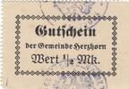 Deutschland Deutsches Reich 1/2 Mark Notgeldschein Notgeld Gemeinde Herhorn Schleswig-Holstein -