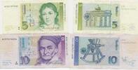 Deutschland 5 und 10 Mark, 2 Scheine Bundesbankbanknote Deutsche Bundesbank 1960-1999 -