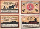 Deutschland Deutsches Reich 4x 25 Pfennig Notgeld Notgeldschein Steinfeld Schleswig-Holstein 4 Scheine -