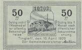 Deutschland Deutsches Reich 50 Pfennig Notgeld Notgeldschein Tingleff Dänisch Nordschleswig -